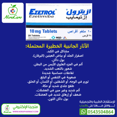 ⁦ازيترول Ezetrol 10 mg ezetimibe 28 Tab⁩ - الصورة ⁦2⁩