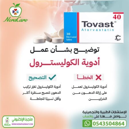 توفاست Tovast 20 mg atorvastatin Tab 30