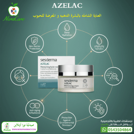 ⁦Sesderma AZELAC MOISTURIZING FACIAL CREAM⁩ - الصورة ⁦5⁩