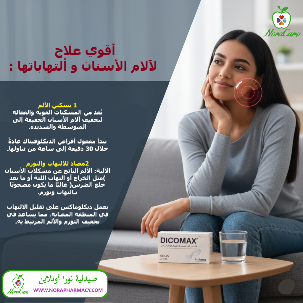 دكلوماكس مضاد للالتهاب مسكن للالم DICLOMAX 50MG 20TAB - الصورة 3