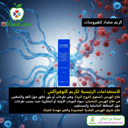 ⁦كلوفيراكس كريم علاج الهربس CLOVIRAX CREAM⁩ - الصورة ⁦3⁩