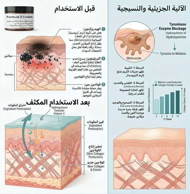 FORMULA 3 CREAM لعلاج التصبغات المستعصية و بقع الكلف و الاثار - الصورة 3