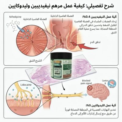 Nifedipine ointment مرهم نفيديبين الشرخ الشرجي 0.4