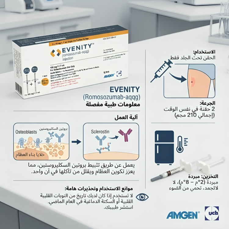 evenity ايفينيتي محلول للحقن 2 سرنجه معبأه مسبقا (ثلاجه) - الصورة 2