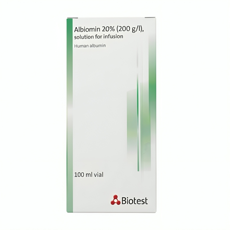 human albumin البومين بشري 20 % 100 ملي