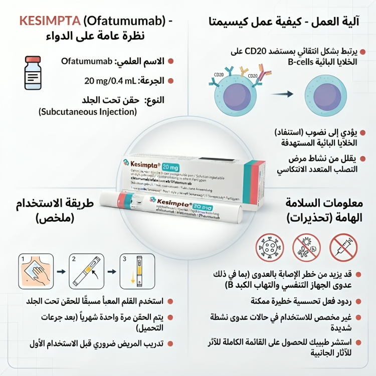 kesimpta كيسيمتا قلم معبأ مسبقًا 20 ملغ/0.4 مل (ثلاجة) - الصورة 3
