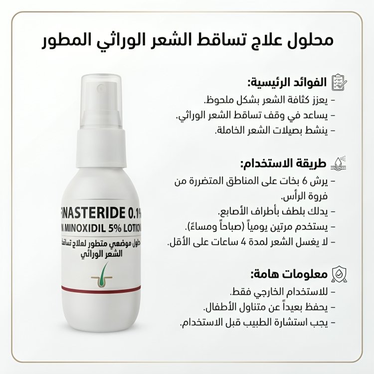 فيناسترايد بخاخ مع المينوكسيديل FINASTERIDE IN MINOXIDIL SOLUTION - الصورة 3