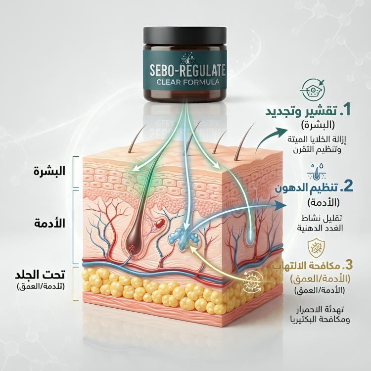كريم المسامات الواسعة Sebo Regulate Clear Formula - الصورة 3