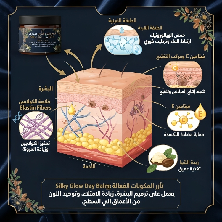 كريم تفتيح اليدين النهاري Silky Glow Day Balm - الصورة 3