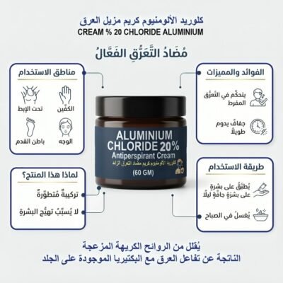 كلوريد الألومنيوم مزيل عرق ALUMINIUM CHLORIDE 20 % CREAM