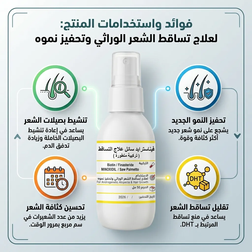 فيناسترايد سائل علاج التساقط ( تركيبة متطورة ) - الصورة 2