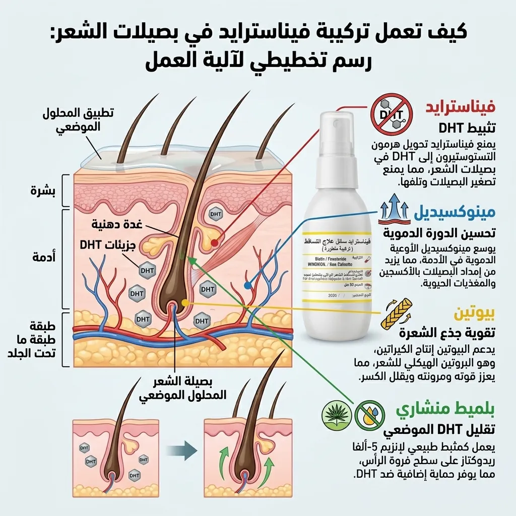 فيناسترايد سائل علاج التساقط ( تركيبة متطورة ) - الصورة 3