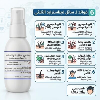 فيناسترايد سائل علاج التساقط مع المينوكسيديل و سيتريزين