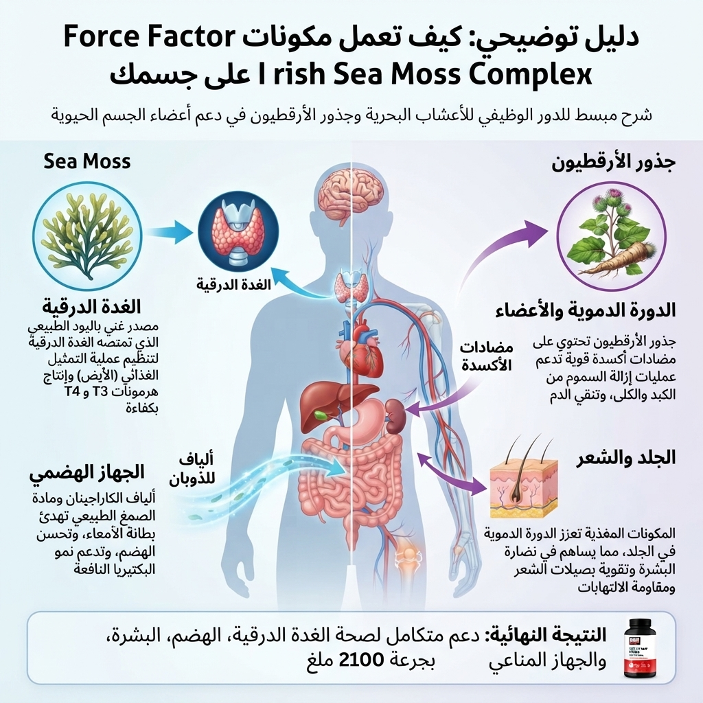 الطحالب الايرلاندية دعم الغدة الدرقية IRISH SEA MOSS COMPLEX - الصورة 2