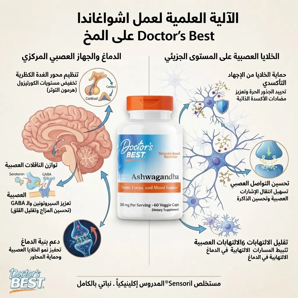 افضل اشواغاندا ASHWAGANDHA 250MG 60 CAPS - الصورة 2