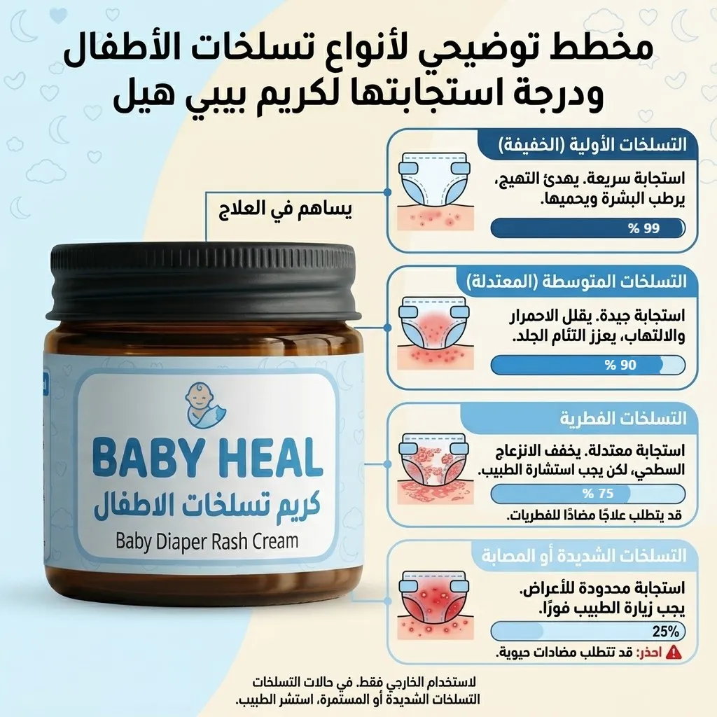 كريم تسلخات الاطفال خالي من الكورتيزون BABY HEAL - الصورة 4